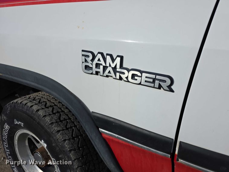 image for item DZ3659 1993 Dodge Ram Charger SUV