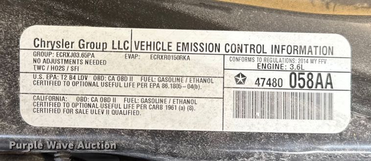 image for item EA2035 2014 RAM Cargo Van van