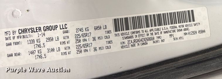 image for item EA2035 2014 RAM Cargo Van van