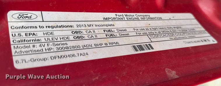 image for item EA2097 2013 Ford F350 Super Duty XL SuperCab utility bed pickup truck