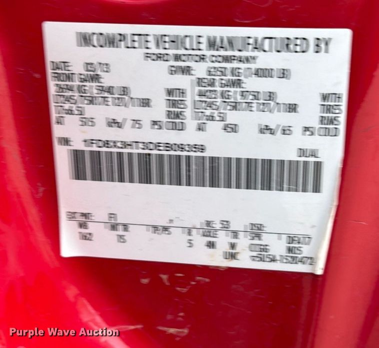 image for item EA2097 2013 Ford F350 Super Duty XL SuperCab utility bed pickup truck