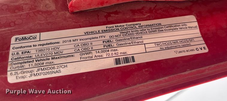 image for item EA2098 2018 Ford F350 Super Duty XL SuperCab utility bed pickup truck