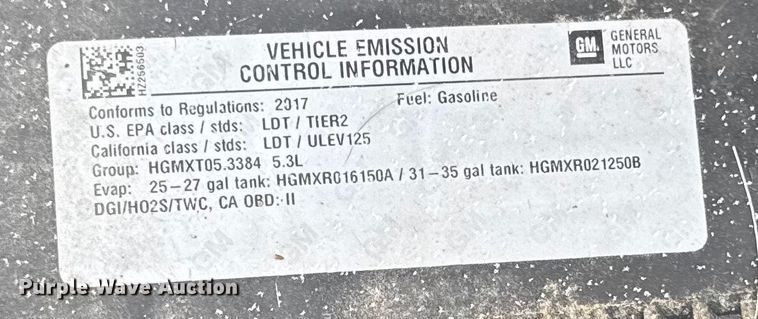 image for item EA2127 2017 Chevrolet Silverado 1500 pickup truck