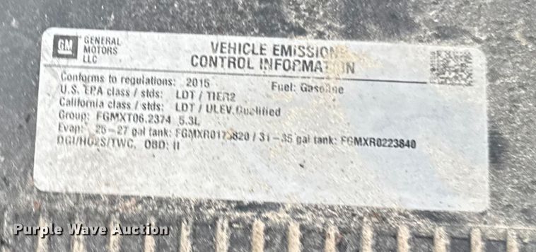 image for item EA2132 2015 Chevrolet Silverado 1500 pickup truck