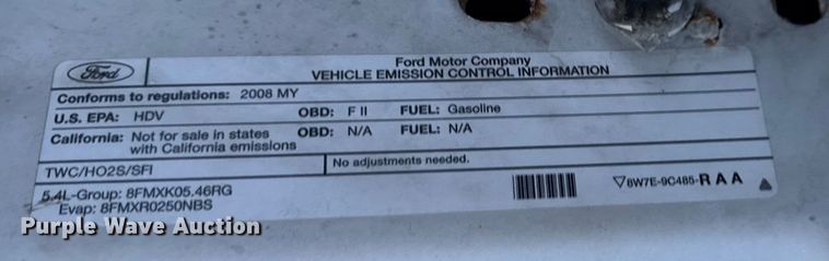 image for item EA2133 2008 Ford F250 Super Duty XL utility bed pickup truck