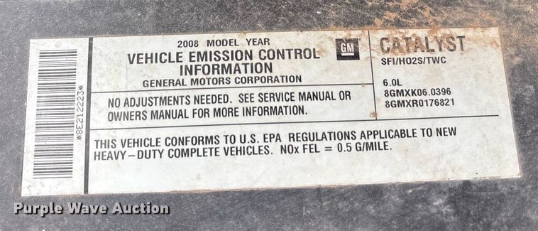 image for item EA7814 2008 Chevrolet Silverado 2500HD Ext. Cab pickup truck