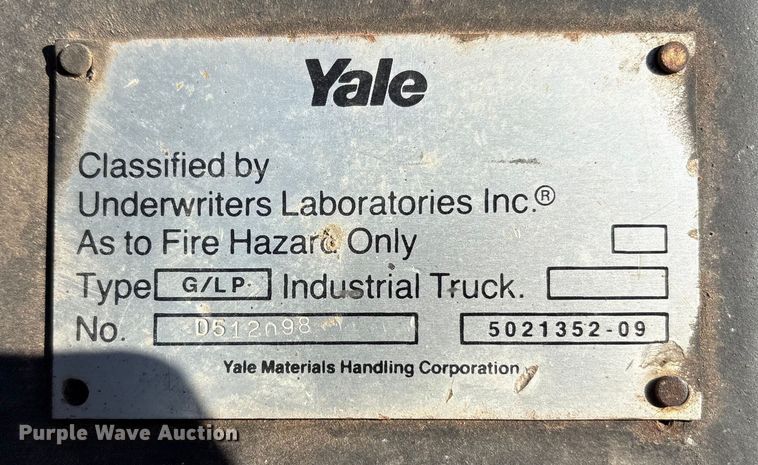 image for item EA7815 Yale GTP050TGNUAE084 forklift