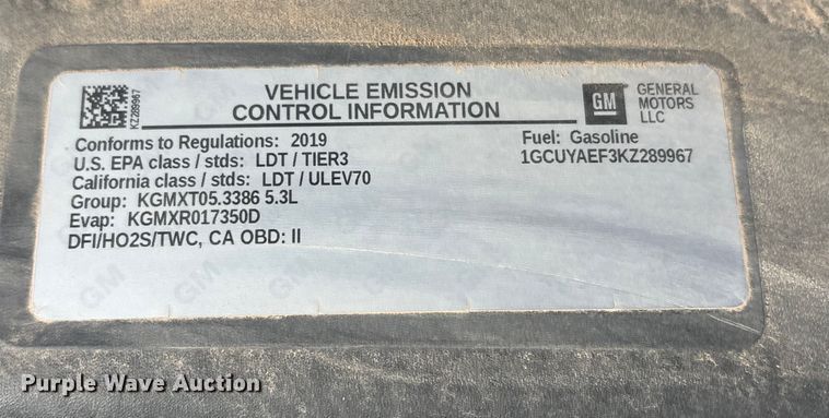 image for item EA7820 2019 Chevrolet Silverado 1500 Crew Cab pickup truck