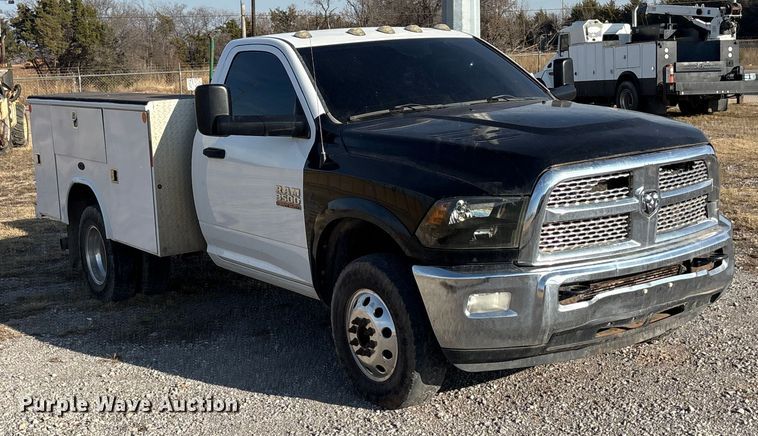 image for item EA7858 2015 RAM 3500 utility bed pickup truck