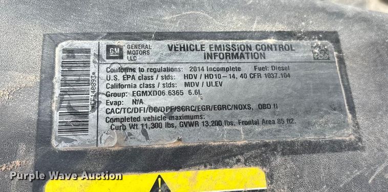 image for item ED2391 2014 Chevrolet Silverado 3500HD Crew Cab utility bed pickup truck