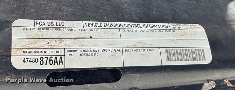 image for item ED2401 2017 RAM 2500 pickup truck