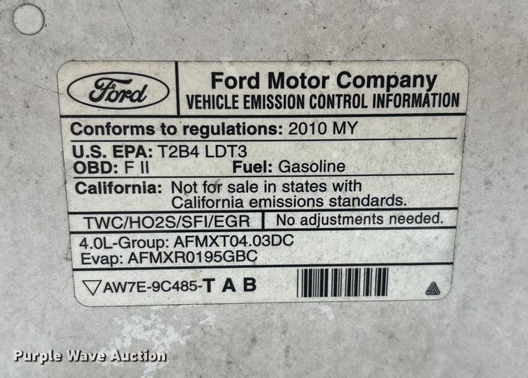 image for item ED2410 2010 Ford Explorer SUV