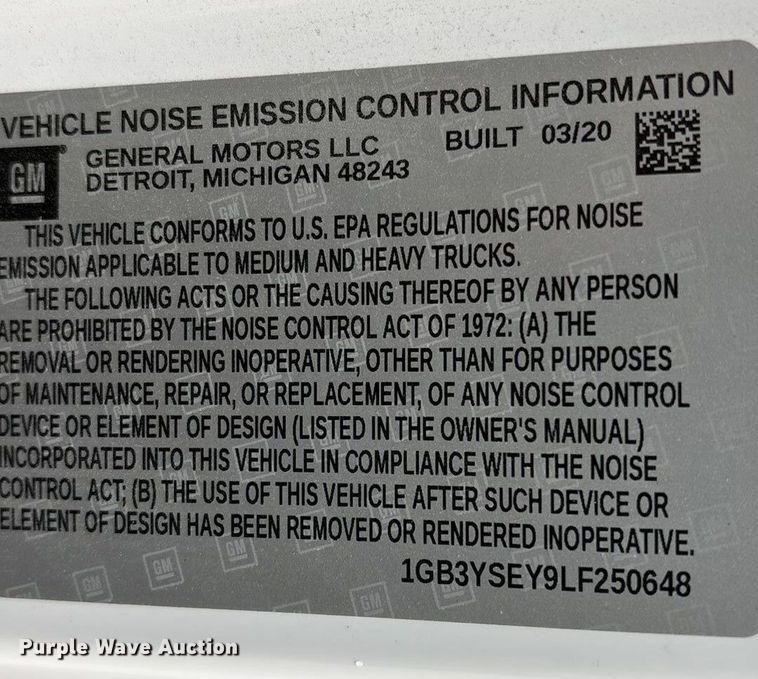 image for item ED2412 2020 Chevrolet Silverado 3500HD flatbed pickup truck