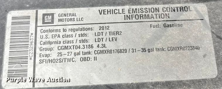 image for item ED2419 2012 Chevrolet Silverado 1500 pickup truck