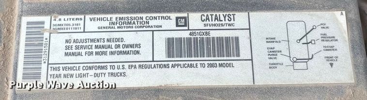 image for item ED2428 2003 Chevrolet Silverado 1500 Ext. Cab pickup truck