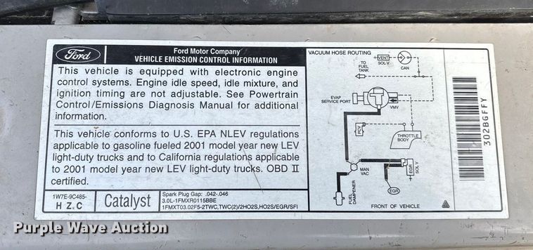 image for item ED2430 2001 Ford Ranger Edge SuperCab pickup truck
