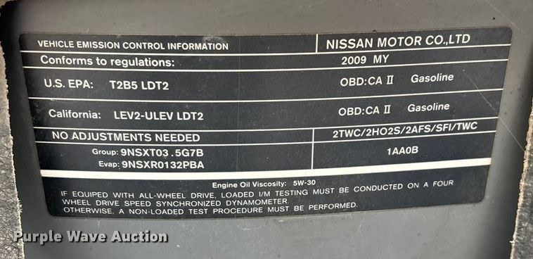image for item ED2431 2009 Nissan Murano SUV