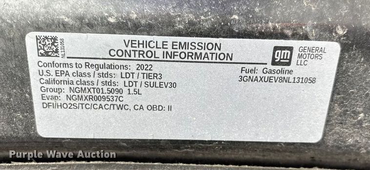 image for item ED2433 2022 Chevrolet Equinox LT SUV