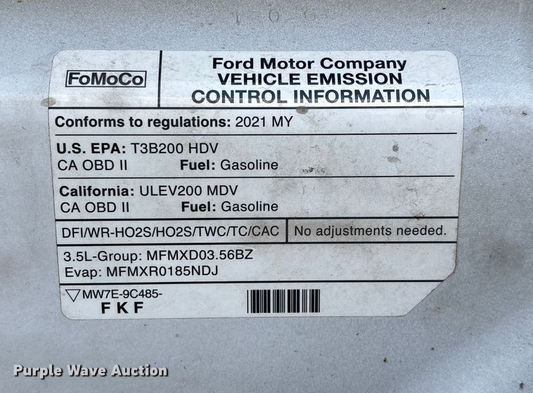image for item ED2434 2021 Ford Transit 350 van