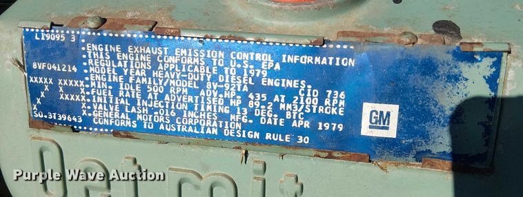 image for item EE1382 1979 GMC General semi truck