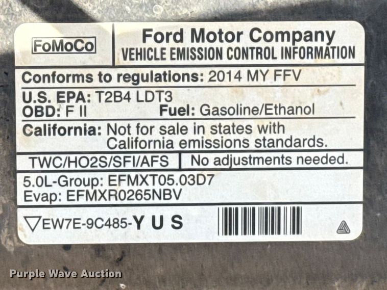 image for item EE3378 2014 Ford F150 SuperCrew pickup truck