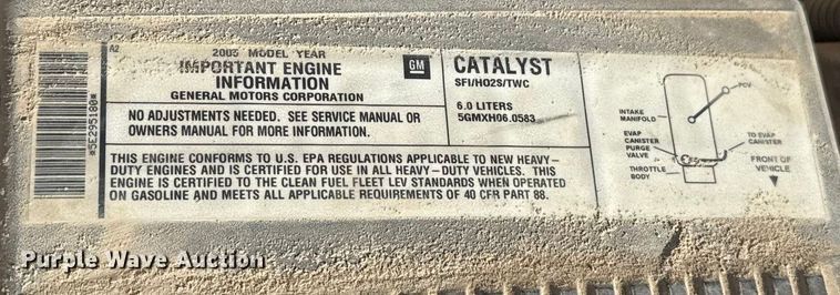 image for item EE3381 2005 Chevrolet Silverado 2500HD pickup truck