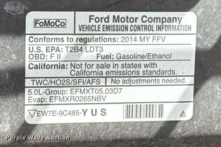 image for item EE3383 2014 Ford F150 SuperCrew pickup truck