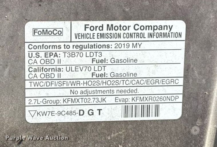 image for item EE3384 2019 Ford F150 SuperCrew pickup truck