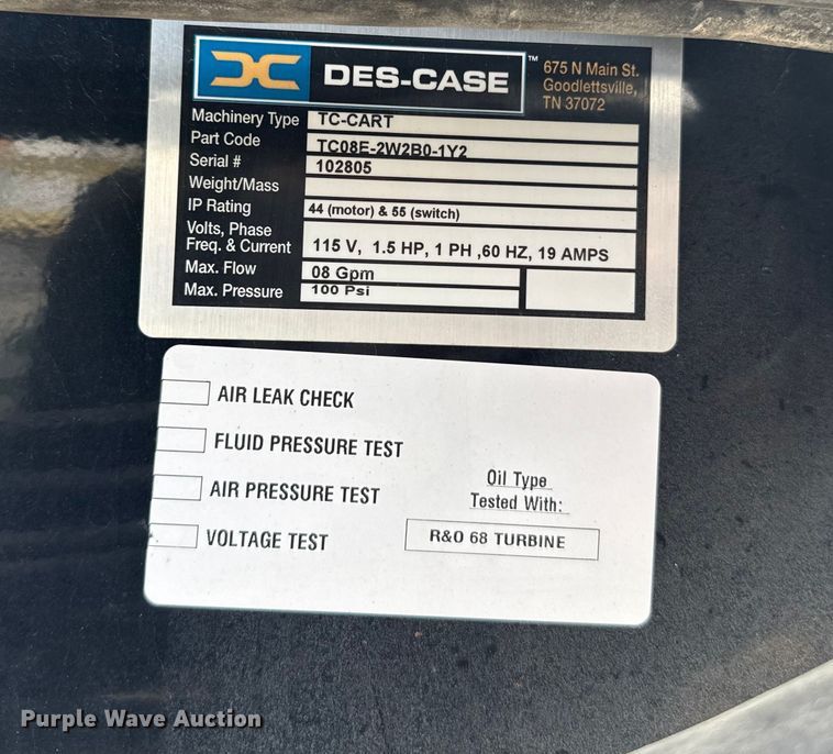 image for item EE3391 Des-Case TC-Cart differential fluid pump