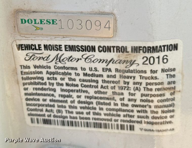 image for item EE3426 2016 Ford F350 flatbed pickup truck