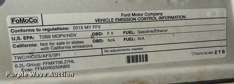 image for item EE4450 2015 Ford F250 Super Duty SuperCab pickup truck