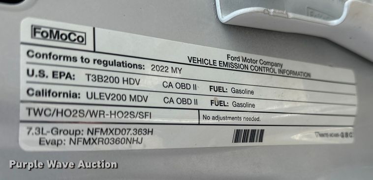 image for item EE4451 2022 Ford F250 Crew Cab pickup truck