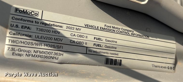 image for item EE4466 2022 Ford F250 Super Duty pickup truck