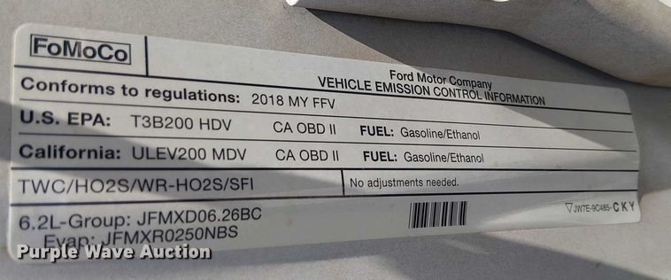 image for item EE5011 2018 Ford F250 Super Duty SuperCab pickup truck