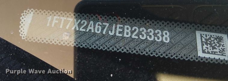 image for item EE5011 2018 Ford F250 Super Duty SuperCab pickup truck