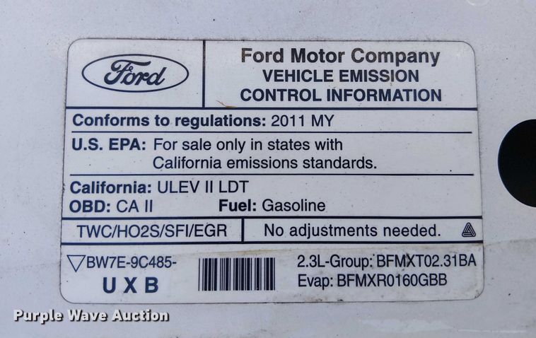 image for item EE5033 2011 Ford Ranger pickup truck