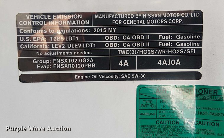 image for item EE5034 2015 Chevrolet City Express van