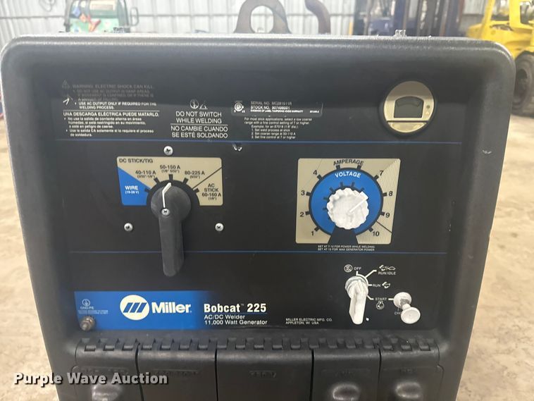 image for item EG1787 Miller Bobcat 225 welder/generator