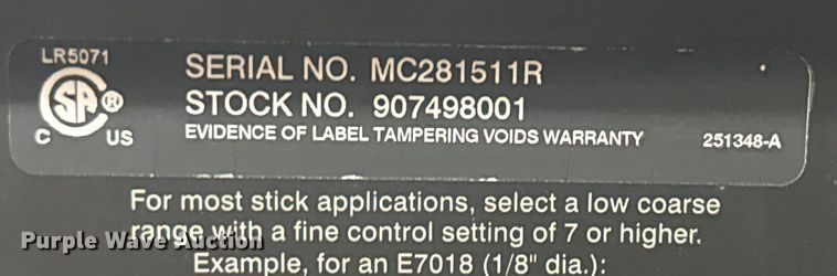 image for item EG1787 Miller Bobcat 225 welder/generator