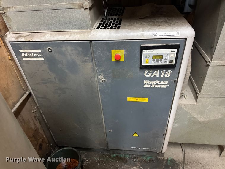 image for item EH7484 2001 Atlas-Copco GA18 air compressor