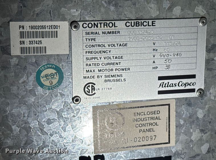 image for item EH7484 2001 Atlas-Copco GA18 air compressor