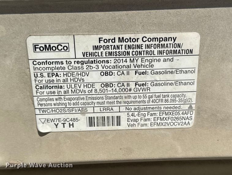image for item EM2477 2014 Ford E350 Super Duty utility van
