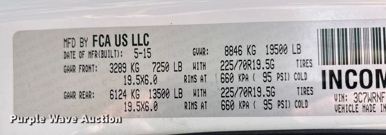 image for item EM6196 2015 RAM 5500 Crew Cab flatbed truck