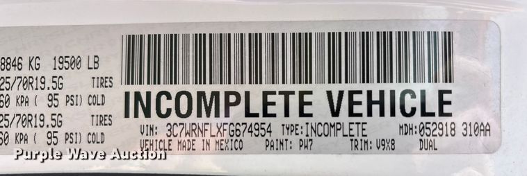 image for item EM6196 2015 RAM 5500 Crew Cab flatbed truck