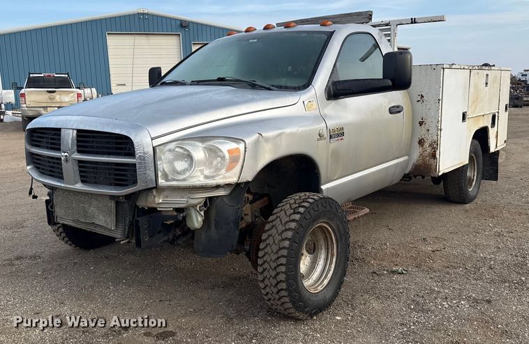 image for item EN0090 2009 Dodge Ram 3500HD utility bed pickup truck