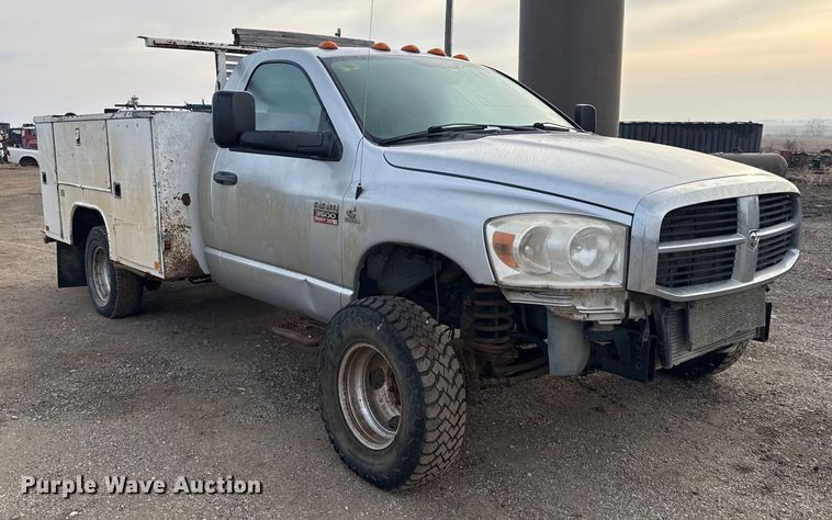 image for item EN0090 2009 Dodge Ram 3500HD utility bed pickup truck