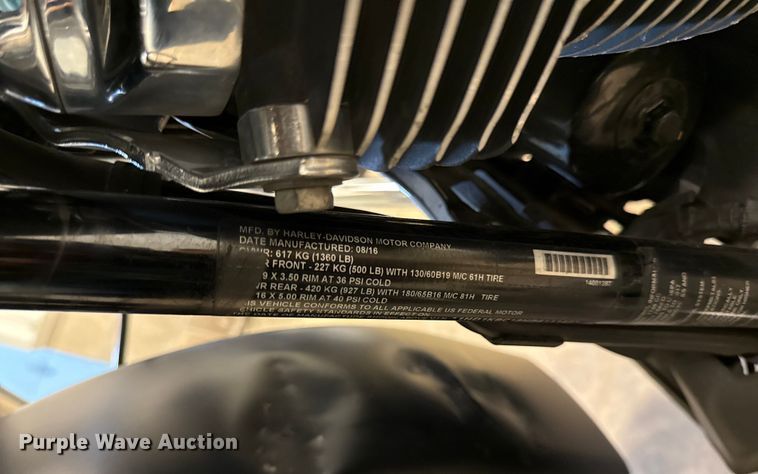 image for item EN0122 2017 Harley Davison Street glide motorcycle