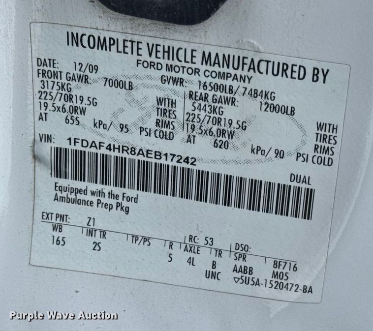 image for item EN0755 2010 Ford F450 pickup truck