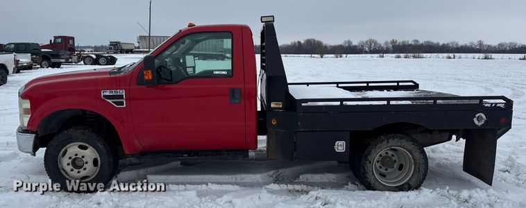 image for item EN0760 2008 Ford F350 flatbed pickup truck