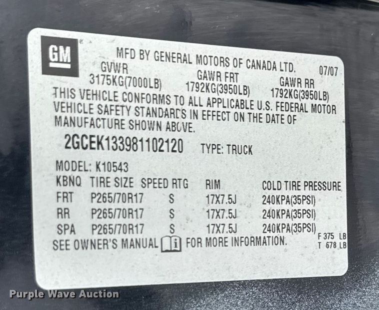 image for item EN0761 2008 Chevrolet Silverado 1500 Crew Cab pickup truck